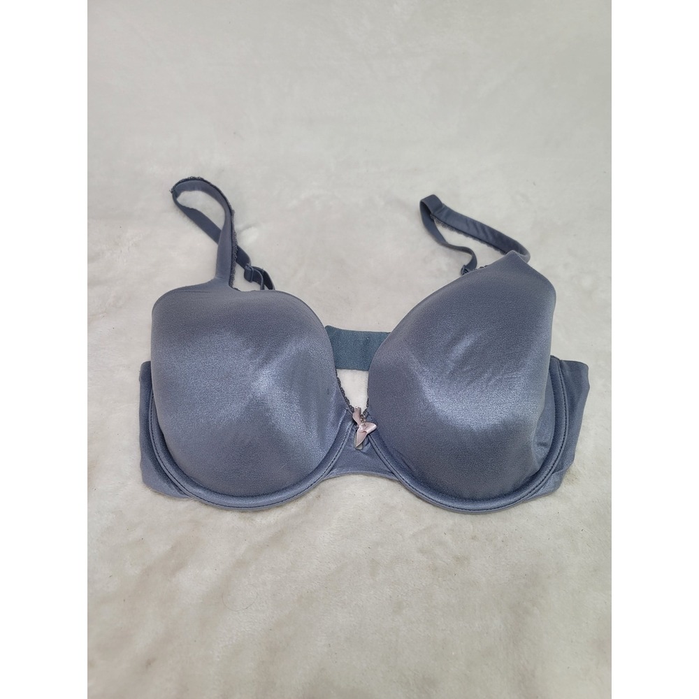 Victorias Secret Body by Victoria Lined Perfect Coverage Bra 34DD Blue Gray